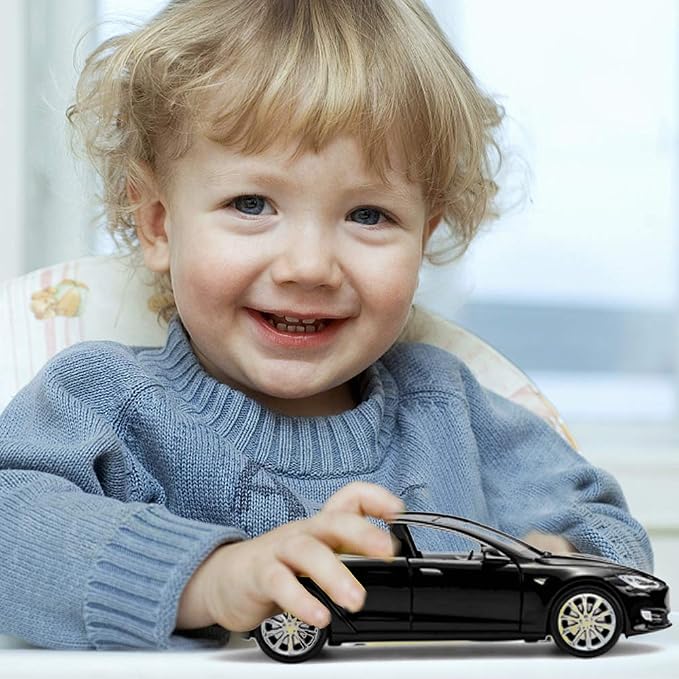 gidoyi Toy Car Model S Alloy Model Cars Pull Back Vehicles 1/32 Scale Car Toys for Toddlers Kids (Black)