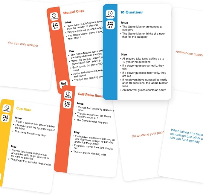 100 Game Night Card Games for Large Groups | Icebreakers, Team Building & Family Games | 2-20 Players | Party Games for Adults and Teens