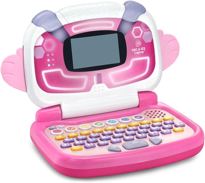 LeapFrog ABC and 123 Laptop for Preschoolers Ages 3-7 Years, Pink