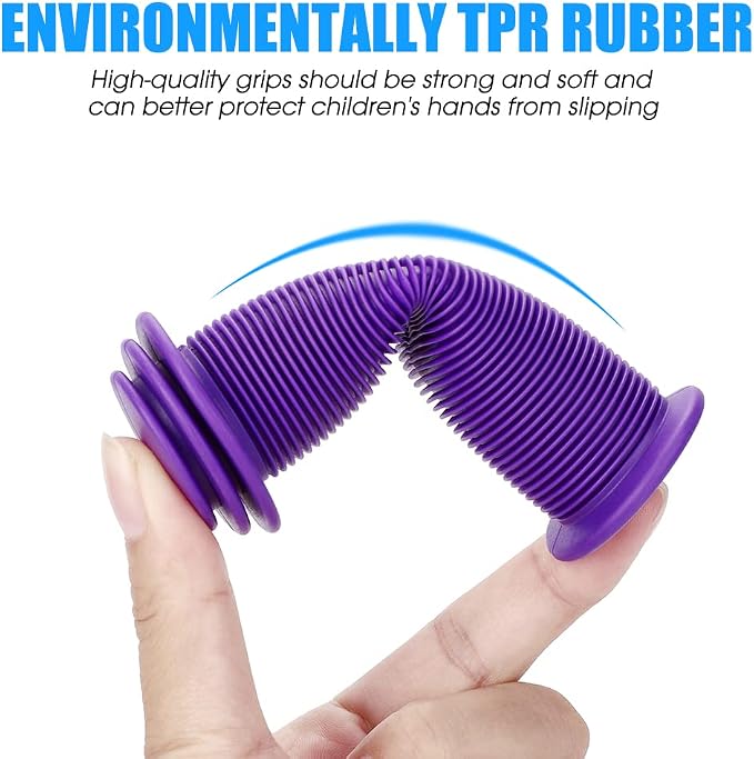 Kids Bike Grips - 105mm Bicycle Handlebar Grips With Mushroom Pattern for Bikes, Balance Bikes, and Kick Scooters