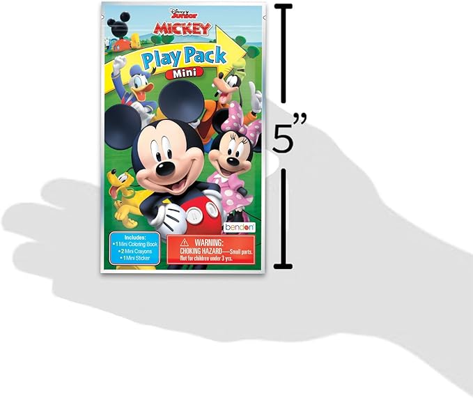 Disney Mickey Mouse Club House Mini Party Favors Set - Bundle with 24 Mickey Play Packs with Coloring Pages, Stickers, More | Mickey Party Supplies