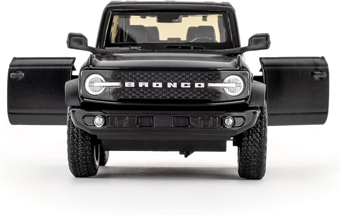 Ford Car Toy, Bronco Badlands 2dr Car Model, 1:36 Diecast Pull Back Vehicles Collectible Toy for Kids 3+ Years (Black)