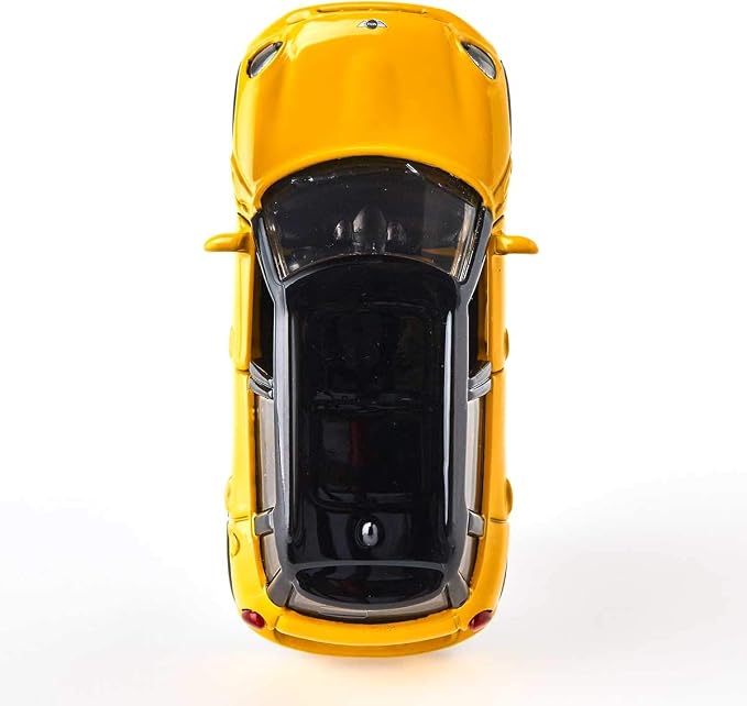Siku MINI Countryman 1454 | Diecast Metal & Plastic Toy Vehicle Replica | Yellow and Black Color | Opening Doors, Rotating Axles | Collectible Blister Series