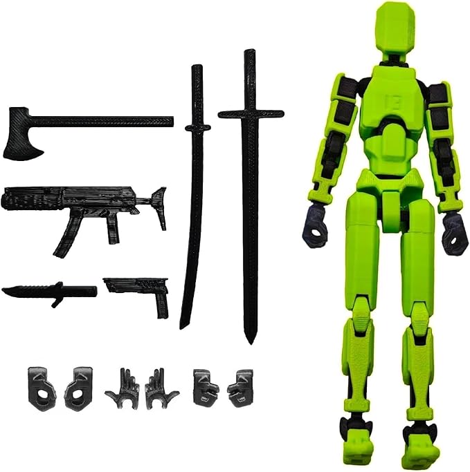 FoxVilla Assembly Completed T13 Action Figure, Titan 13 3D Printed Action Figure, 3D Printed Titan13, Assembled Dummy 13 Lucky 13 Toy Figure