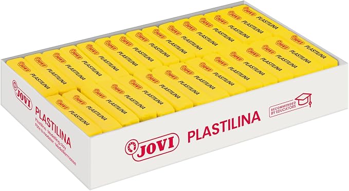 Jovi - Reusable Non-Hardening Modeling Clay, 30 Yellow Bars, 1.75 oz Each | Total of 3.3 lb, Perfect for Arts & Crafts Projects