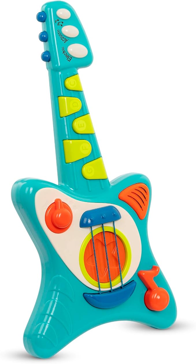 Battat – Toy Guitar for Toddlers, Kids, Children –with Songbook – Acoustic, Electric, and Song Modes – Lil' Rocker – 2+ Years