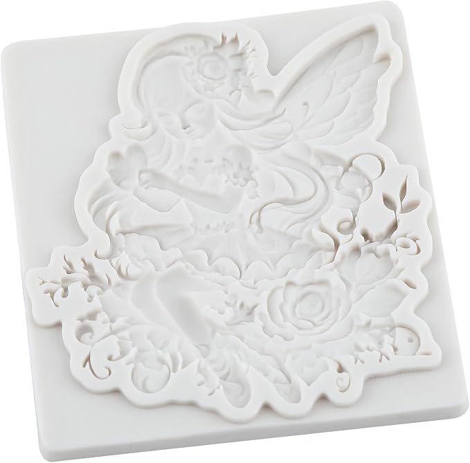 Flower Fairy Polymer Clay Molds Butterfly Fairy Silicone Mold for Epoxy Resin Casting DIY Crafts Air Dry Polymer Crafts Supplies Clay Tools