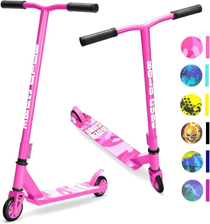 BOLDCUBE Stunt Scooter for Kids Ages 6-12 8-12 Years | Freestyle Pro 360° | Aluminium Deck | ABEC 7 | Micro Crystalized Deck