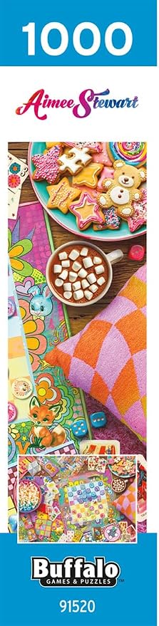 Buffalo Games Aimee Stewart - Kitschy Game Night - 1000 Piece Jigsaw Puzzle for Adults - 26.75 x 19.75 in, Multicolor, Age 14+ - Jigsaw Puzzles 1000 Pieces - Full Color Poster - Relaxing Activity