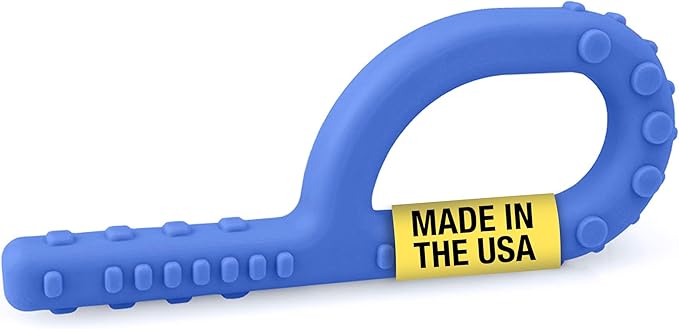 ARK Textured Grabber Sensory Chew, Sensory Toys for Kids and Adults, Chewy Fidget for Autism, ADHD, SPD, Anxiety, Medical-Grade Oral Motor Therapy Tools, XXT, Very Firm, Royal Blue