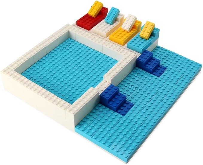 100pcs 2x4 Bricks Medium Azure Pieces Parts Classic Building kit Creative Play Set Basic Blocks Toy Accessories Compatible with 3001 Major Brands
