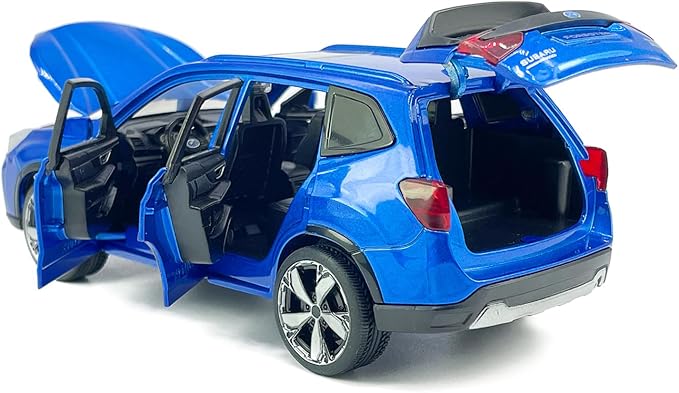 1:30 Scale 2021 Forester e-Boxer SUV Model Toy Car Metal Diecast Toy Vehicle, Doors Open, Light Sound, Pull Back, Toys for Boys Kids Gifts, Men Collection, Home Office Décor, Blue