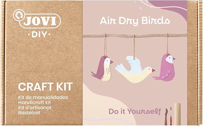 Jovi | Pottery Kit for Adults and Beginners | 1.1 lb Air Dry Clay, Tempera Paints, Sculpting Tools | No Oven Needed, Non-Toxic, Step-by-Step Guide | Creative Craft Set for Home Pottery