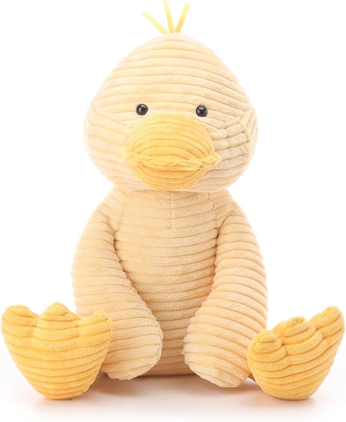 Apricot Lamb Corduroy Duck Stuffed Animal, 15.7 Inches