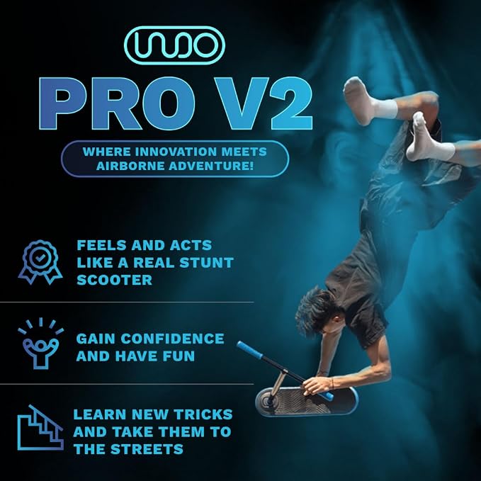 in Do the Trick - Trick Scooter for Teenagers & Adults - 12 Years - Trampoline Scooter Ideal for Trampoline Stunt Exercises, Professionals & Beginners - Indoor & Outdoor Freestyle