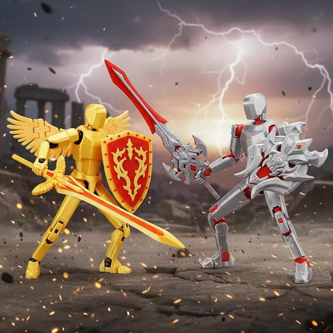 T13 Action Figure Set Assembled-3D Printed Multi-Jointed Movable Dummy 13，Titan 13 Action Figure, Birthday Gifts for Boys, Girls Desktop Decorations
