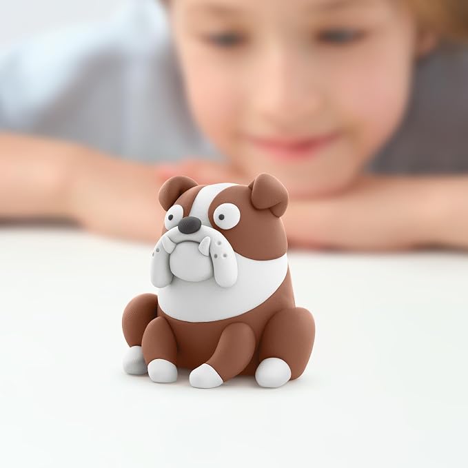 Hey Clay 15 Cans Set - Colourful Modelling Kids Air-Dry Clay 15 Cans with Sculpting Tools and Fun Interactive Instructions for Children Age 3+ (Dog Buddies)