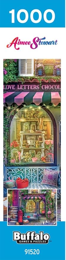 Buffalo Games Aimee Stewart - Chocolate Shoppe - 1000 Piece Jigsaw Puzzle - Multicolor, 26.75 x 19.75 in - 1000 Piece Puzzle for Adults - Full Color Poster - High Resolution Artwork