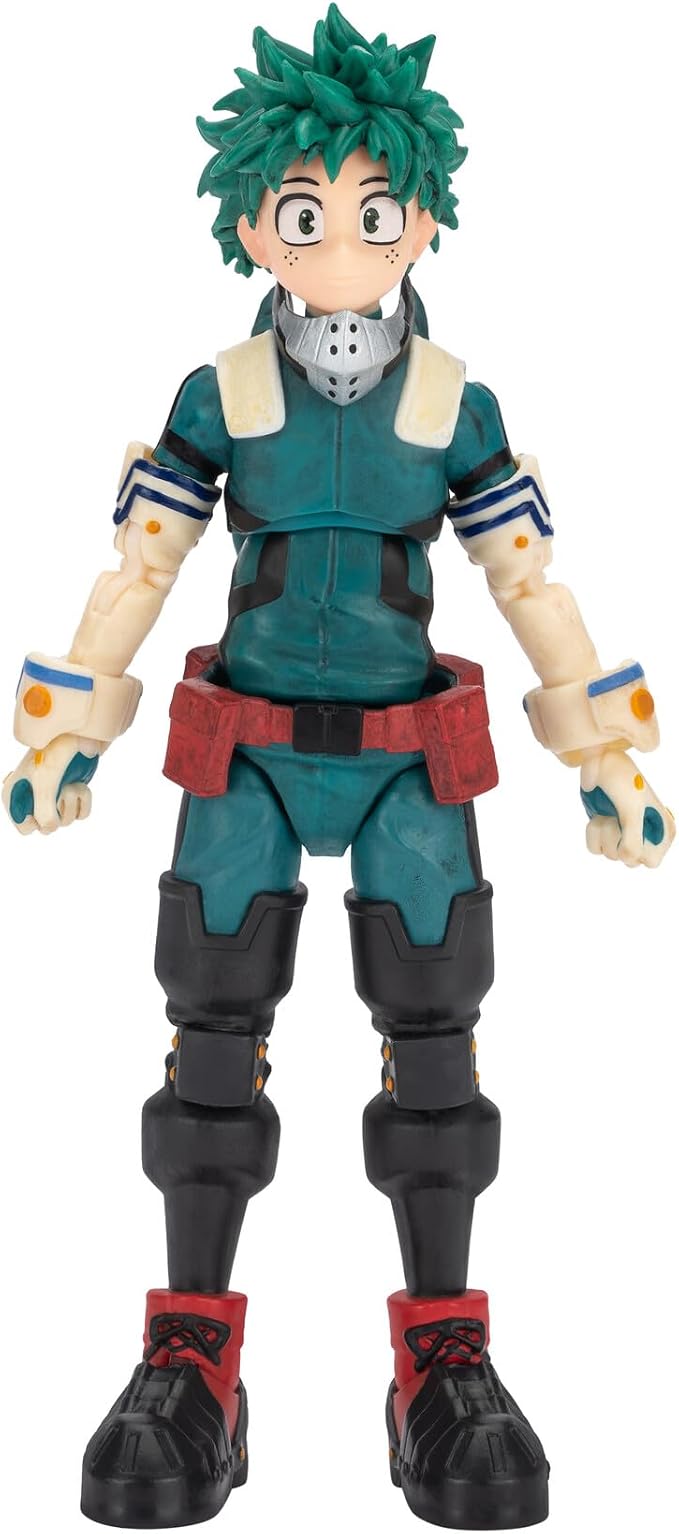 Total Anime Izuku Midoriya - 6.5-Inch Scale Figure with Swappable Faceplates, Alternate Hands, and Energy Effects