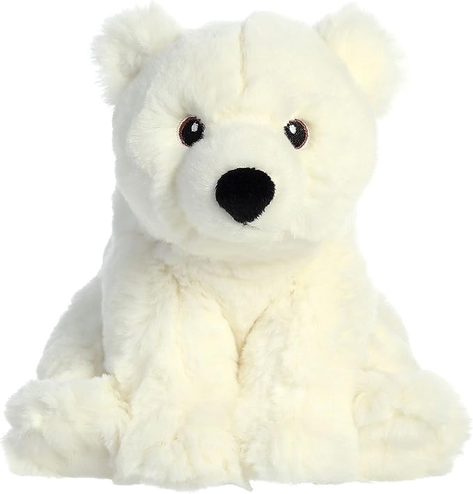 Aurora® Responsibly Made Eco Nation™ Polar Bear Stuffed Animal - Ideal for Playtime Adventures - Perfect for Birthdays or Just Because - White 7.5 Inches