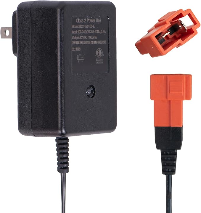 Universal 12V Charger for Kids Ride On Toys and Cars - Compatible with BMX X6, Kid TRAX GMC, Wal-Mart, Moto ATV Quad, Electric Vehicle Power Adapter with Square Plug