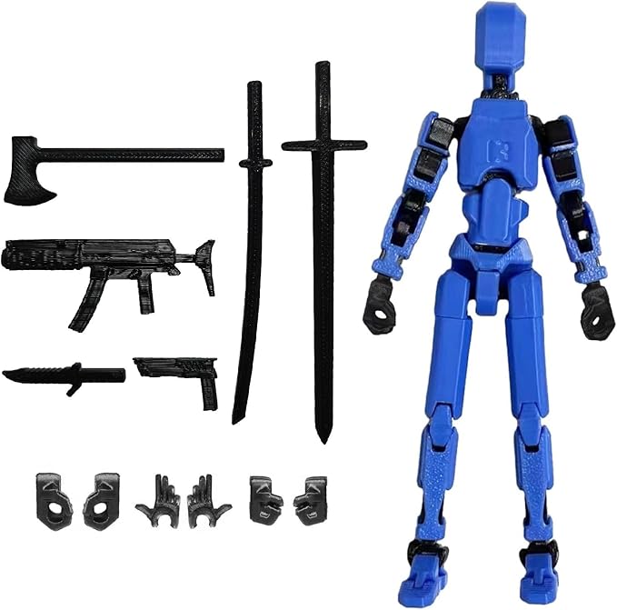 FoxVilla Assembly Completed T13 Action Figure, Titan 13 3D Printed Action Figure, 3D Printed Titan13, Assembled Dummy 13 Lucky 13 Toy Figure