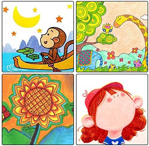 Shuttle Art 48 Colors Gel Crayons for Toddlers, Non-Toxic Crayons Set with 1 Brush and Foldable Case for Kids Children Coloring, Crayon-Pastel-Watercolor Effect, Ideal for Window Paper Glass