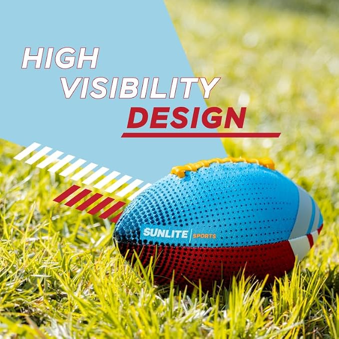Sunlite Sports Waterproof Football for Lawn Backyard Pool Beach Lake Park Water Toy, Outdoor Play, for Kids Children Teens Adults, Family Fun