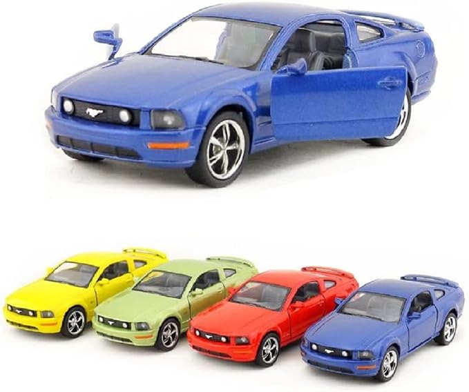 KiNSMART - 2006 Ford Mustang GT 1:38 Scale 5" Die Cast Metal Model Toy Car (4Set)