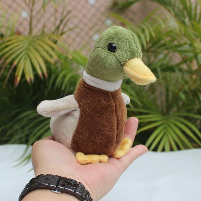 Cute Mallard Duck Plush Stuffed Animal Pillow Toys Lifelike Green Duck Stuffed Animal Plush Plushie Toy Soft Plush Doll for Birthday Kids Gifts Home Decor 5.5''