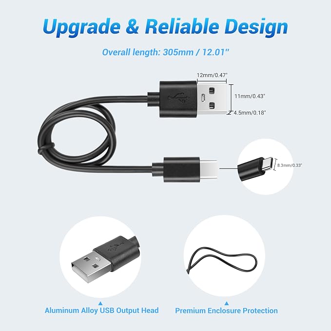 Cable for Crawling Crab Baby Toy: Original Charger Cord for Walking Crab Baby Toy - Tummy Time Crab Toy Charging USB Wire Moving Crab Dog Toy Running Dancing Crab（Type-C）