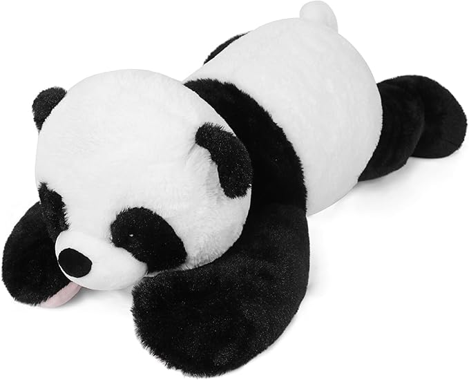 JellyMallow 5 lbs 24" Weighted Stuffed Animals Panda Plushie, Cute Panda Weighted Plush Pillow Giant Stuffed Animals for Kids Adults