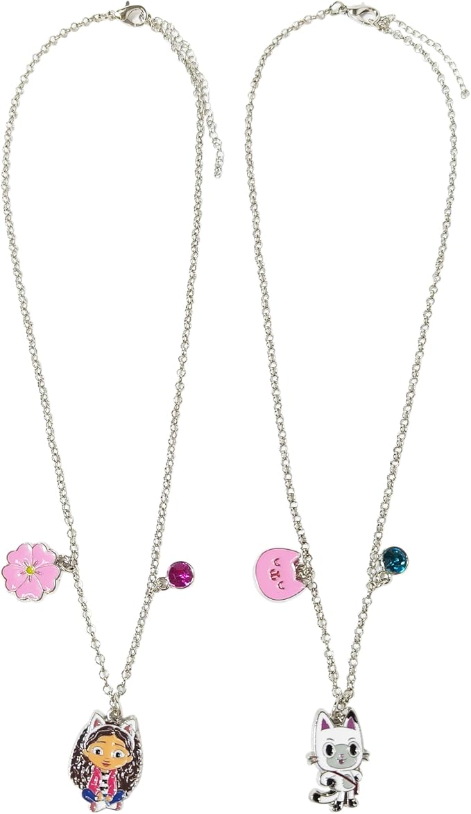 LUV HER Gabby's Dollhouse BFF Necklace Set, Gabby and Pandy Paws Girls Friendship Gift for Ages 3+