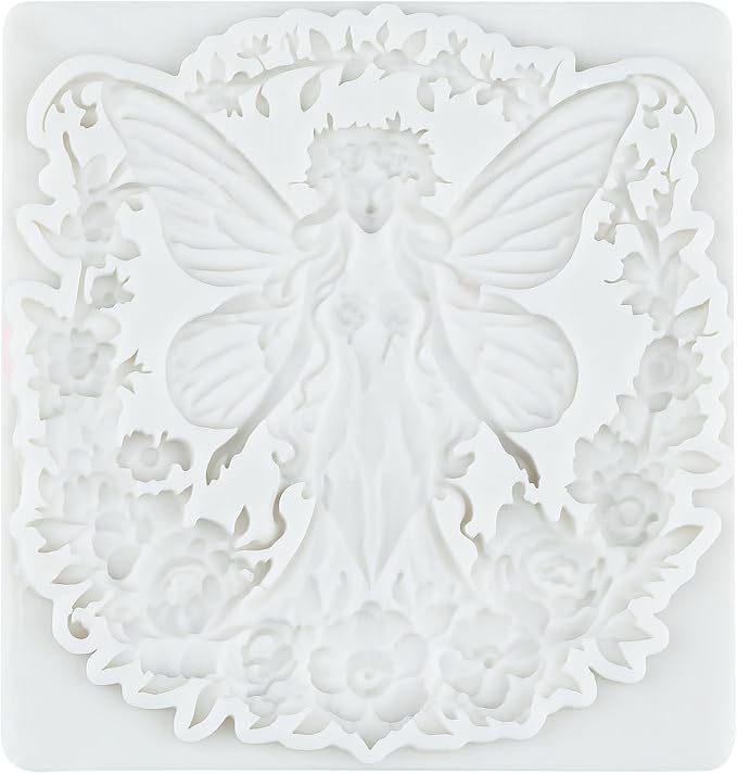 Flower Fairy Polymer Clay Molds Butterfly Fairy Flower Garland Silicone Mold for DIY Crafts Epoxy Resin Casting Polymer Clay Tools Craft Air Dry Jewelry Making