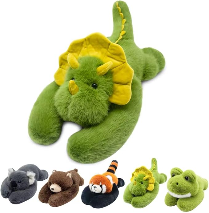 Green Triceratops Stuffed Animal 17INCH 0.93IB | Huggable Dinosaur Stuffed Animal, Cute Stuffed Dino Plush Pillow, Medium Stuffy, Soft Plushies Birthday Gift for Kids Girls