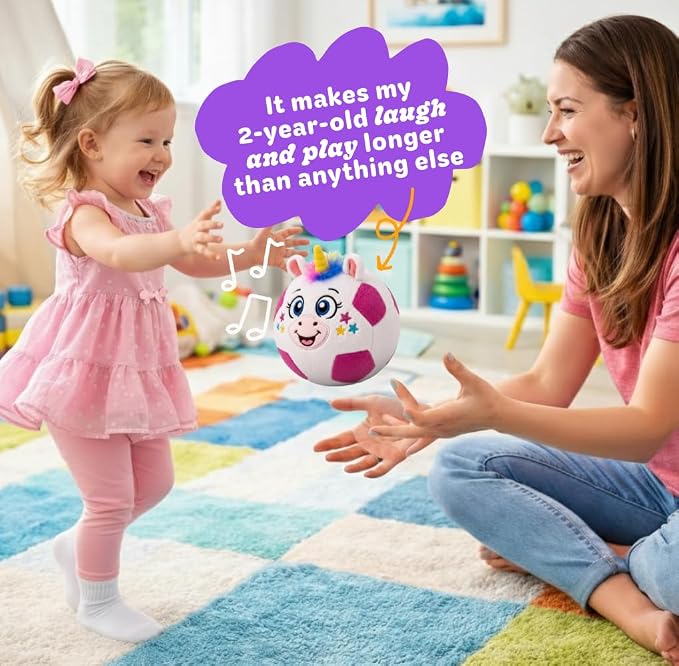 Move2Play, Hilariously Interactive Toy with Music & Sound Effects for Boy & Girl | Ball for Toddler & Baby | 6, 12, 18+ Months | 1, 2, 3+ Year Old