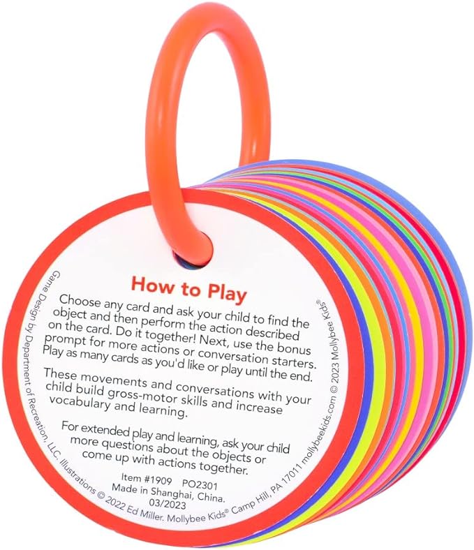 MOLLYBEE KIDS Preschool Indoor Scavenger Hunt Cards at Home, Gifts for Ages 3, 4