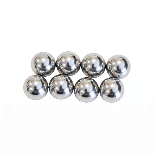 Spacerail 8 Pack 1/2 Inch Steel Ball Bearings for Marble Run Precision Metal Balls, Smooth Rolling Replacement for Roller Coaster Track Building Set