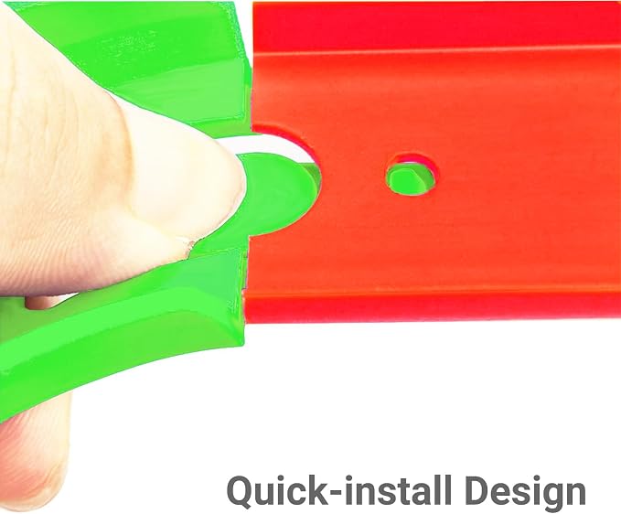 Racetrack Connectors Compatible with Hot Wheels, 90 Degree Banked Turn, 4 Packs(Green)