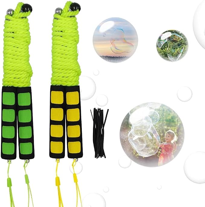 Ubitree 2-Pack Giant Bubble Wands – Stainless Steel Telescopic Bubble Blower Sticks for Kids & Adults – Outdoor Bubble Maker Toy for Lawn, Park, Beach, Birthday Parties & Summer Fun