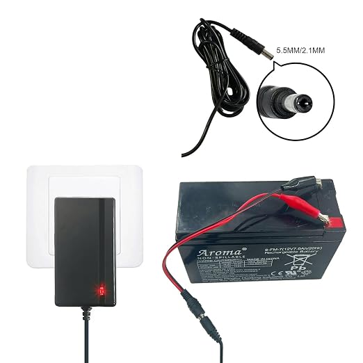 JRRXM 12Volt & 24Volt Universal Charger for Batty Powered Kid's Ride on Toys Car, Best Choice 12V&24V Adapter Charger for Power Wheels Electric Vehicle.LED Lights,Peg-Perego,Fisher-Price (24Volt)