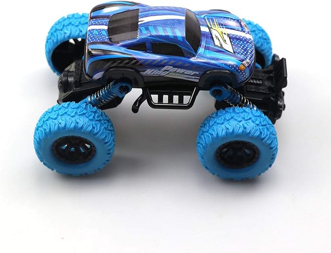 Pull Back Cars for Kids -Toy Trucks for Boys Alloy Toy Car Educational Toy Monster Trucks Inertia Car Toy for Boys Girls Toddler Gifts (Blue)