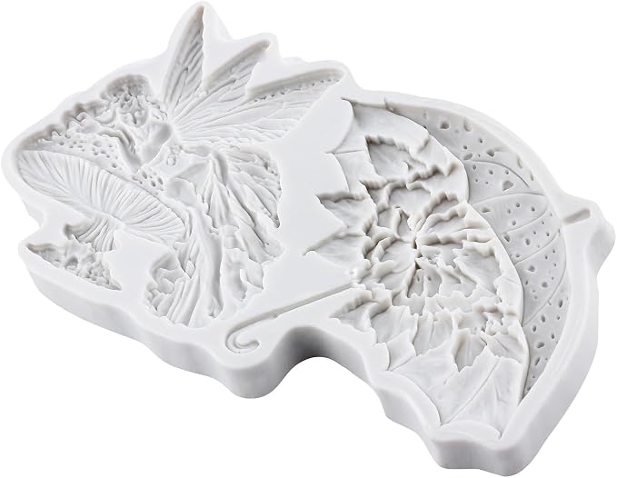 Flower Fairy Polymer Clay Molds Fairy Mushroom Umbrella Silicone Mold for DIY Crafts Epoxy Resin Casting Polymer Clay Tools Craft Air Dry Jewelry Making