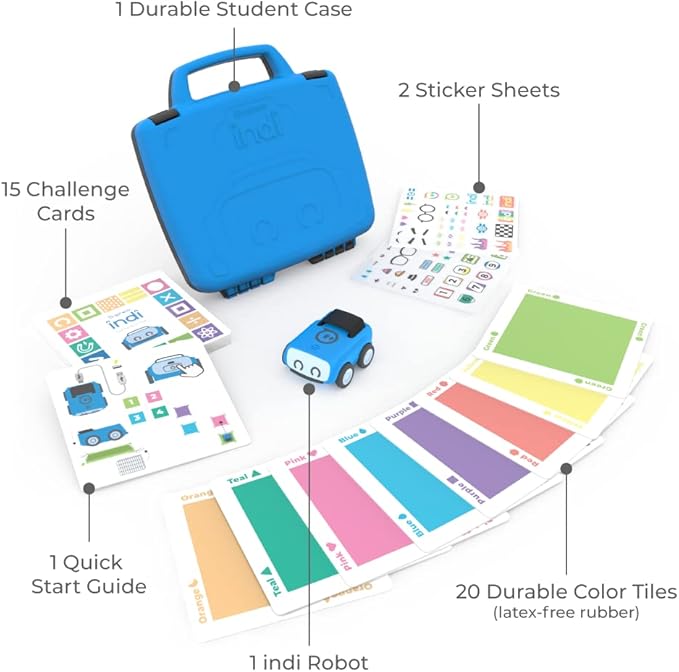 Sphero Indi Student Kit Screenless Coding Robot for Ages 4+ | Introduce Coding & Computer Science, Computational Thinking Concepts, Solve Puzzles & Create Mazes, Educational STEM Toy