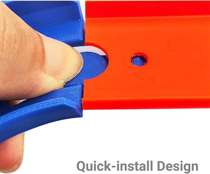Racetrack Connectors Compatible with Hot Wheels,90 Degree Banked Turn,4 Packs(Blue)