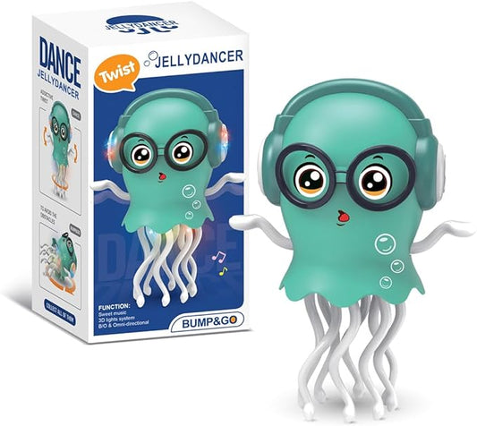 Dancing Jellydancer Baby Toy, Crawling Infant Tummy Time Toy,Dancing Loud Music Crawling Walking Toys for 3 4 5 6 7 8 Year Old Kids Boy Girl Birthday Gifts, Interactive Relax Fidget Gifts