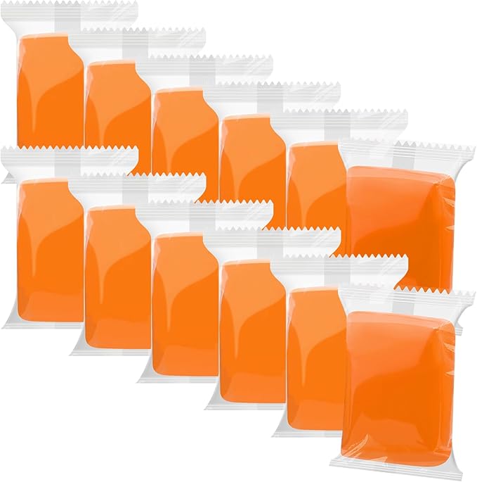 Air Dry Clay, 12 Packs Orange Molding Clay, Soft Modeling Clay for Kids, Age 3-12, Air Dry Clay for Adults, Light Weight Air Dry Clay, Perfect Clay for Crafts, Gift for Children and Artists