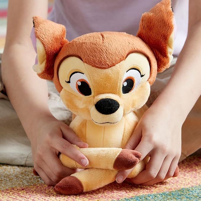 Disney Store Official Bambi Medium Soft Toy for Kids - Cuddly Character with Fuzzy Texture, Embroidered Details, & Satin Butterfly - Disney Plushy Suitable for All Ages