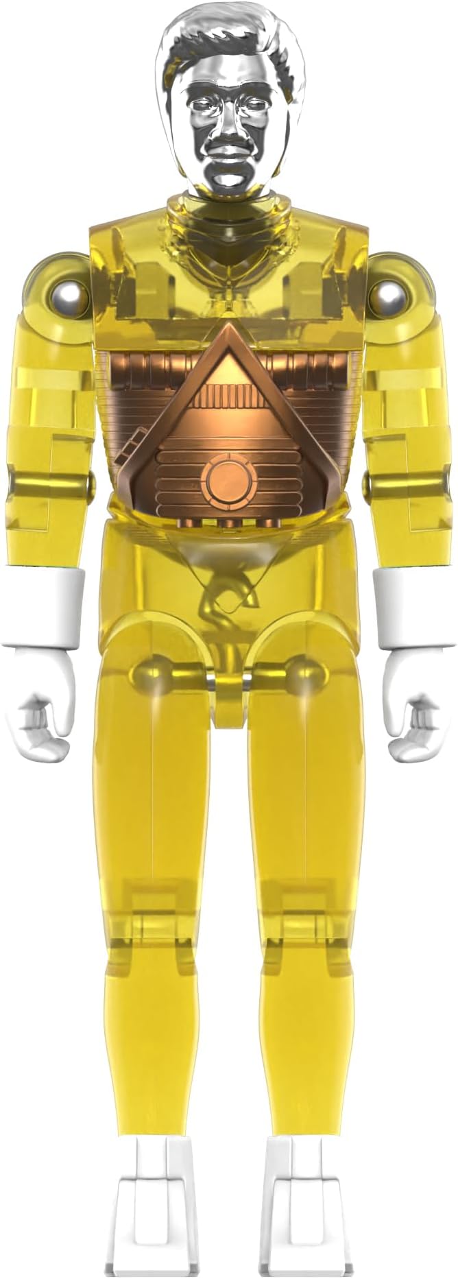 Super7 Reaction+ Micronauts Time Traveler (Translucent Yellow) - 4" Micronauts Action Figure with Accessories - Classic Cartoon Collectibles and Retro Toys