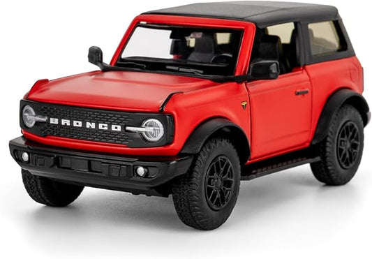 Ford Bronco Badlands 2dr Car Model, 1:36 Diecast Ford Toy Cars, Collectible Car Gift for Kids Boys Girls(Red)